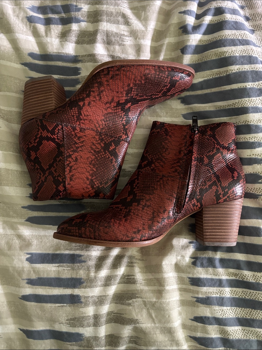 Madewell Snake-Print Women’s Ankle Boots